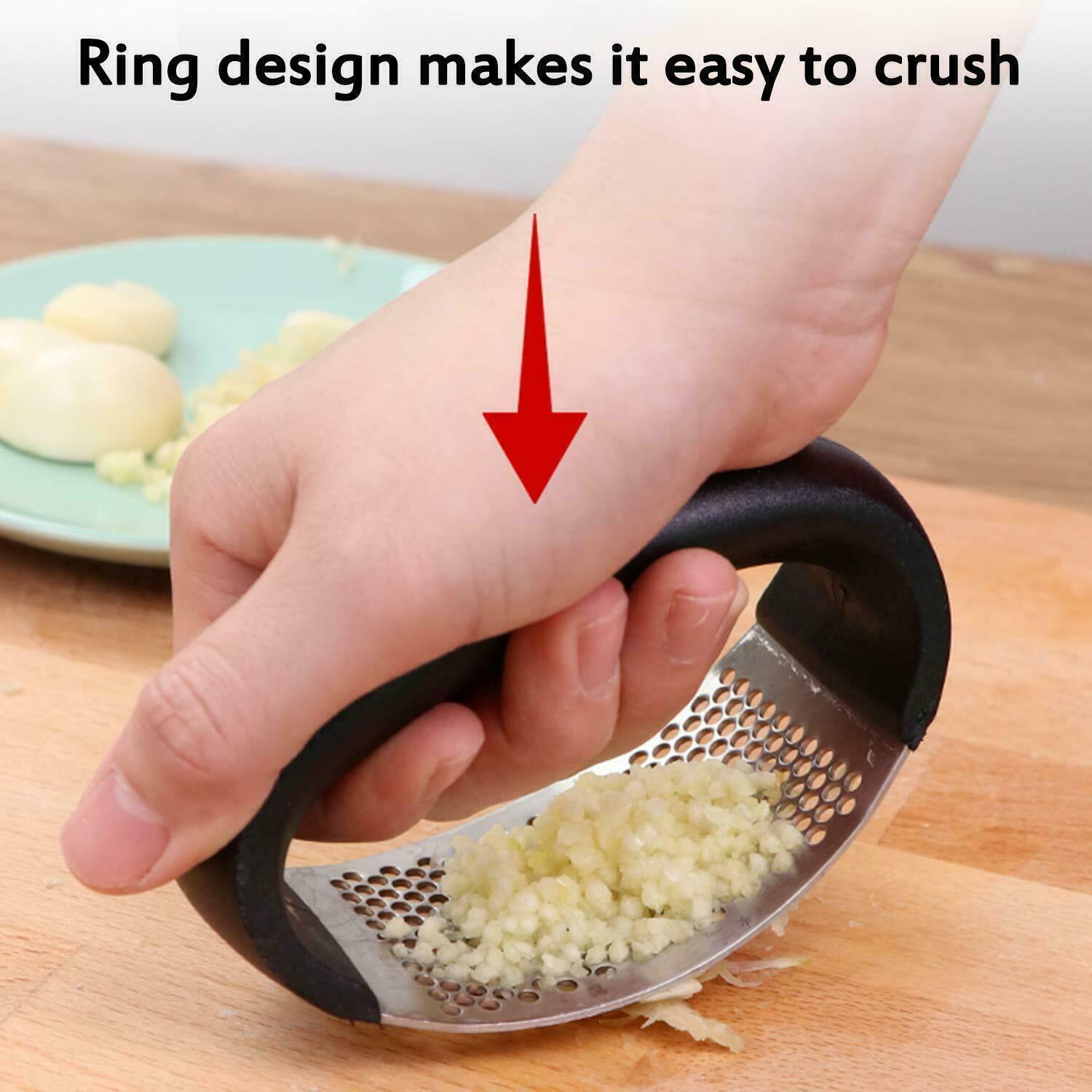 Amazing Stainless Steel Garlic Press - Useful Kitchen Gadgets