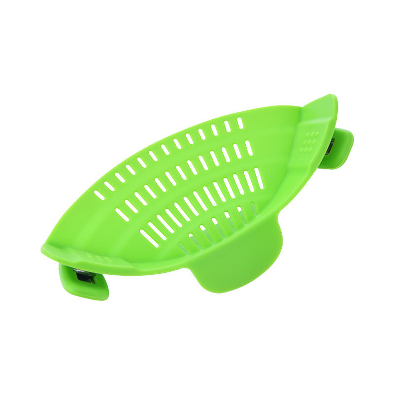 Silicone Clip-on Pan Pot Strainer - Useful Kitchen Gadgets