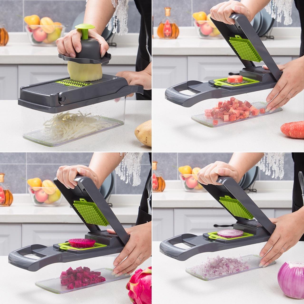 12 In 1  Vegetable Slicer for easy Kitchen use - Useful Kitchen Gadgets