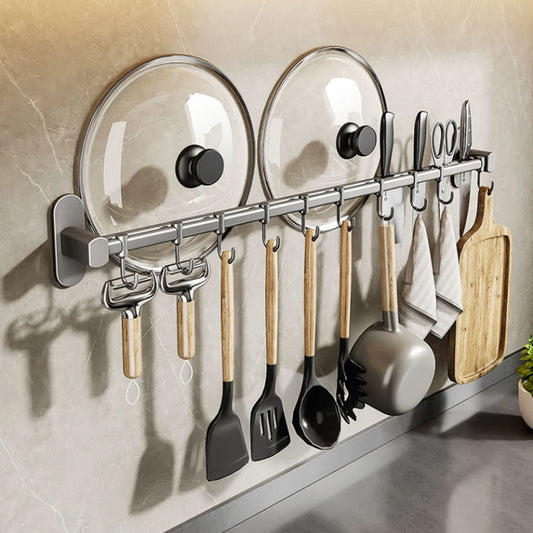 Stainless Steel Wall Shelves & Cutting Board Holder - Ultimate Kitchen Storage & Organization Solution