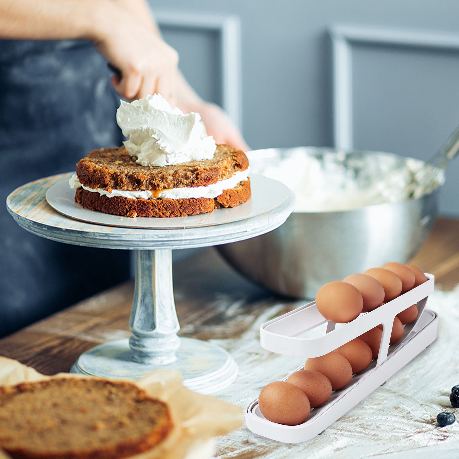 Egg Rack Holder and Dispenser - Useful Kitchen Gadgets